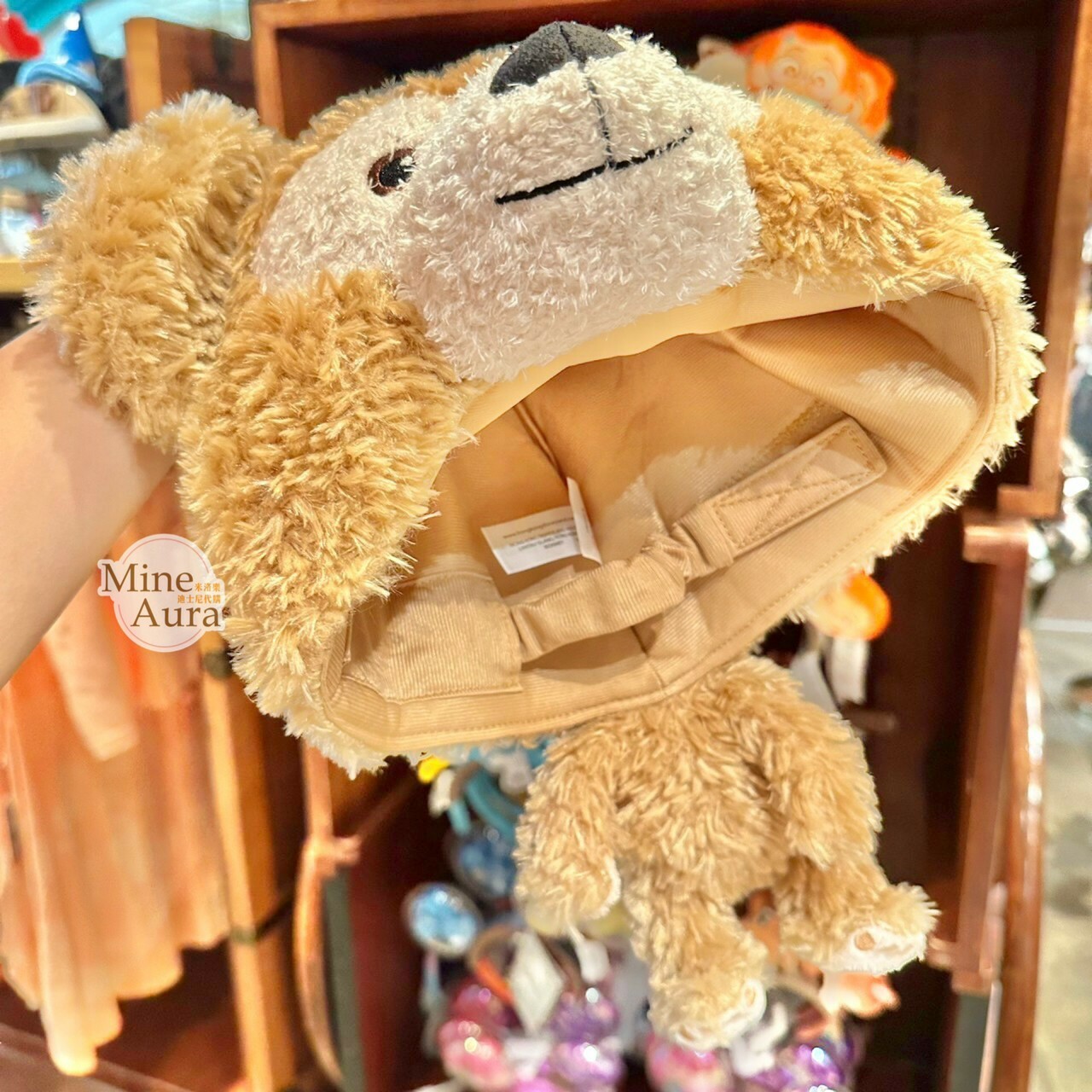 達菲 Duffy 大頭小身體絨毛 造型帽 帽子 頭套 -香港迪士尼樂園