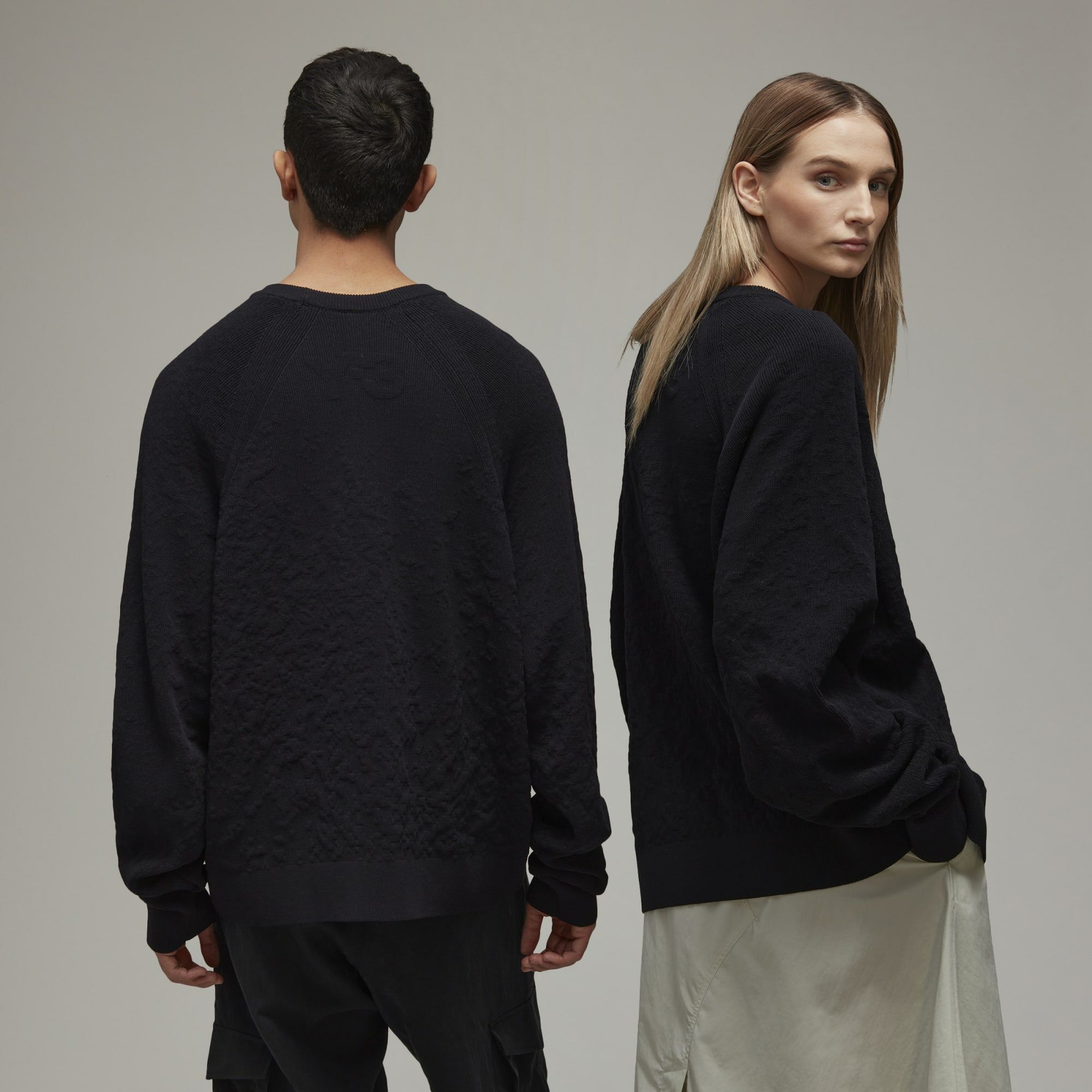 【 Y-3 KNIT CREW SWEAT 頂級針織衣 - 黑 】
