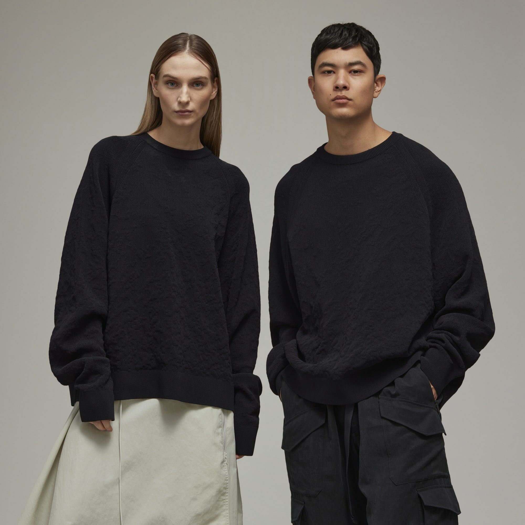 【 Y-3 KNIT CREW SWEAT 頂級針織衣 - 黑 】
