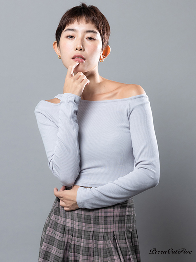 [SALE]露肩短版長袖上衣 PizzaCutFive PCF233403015