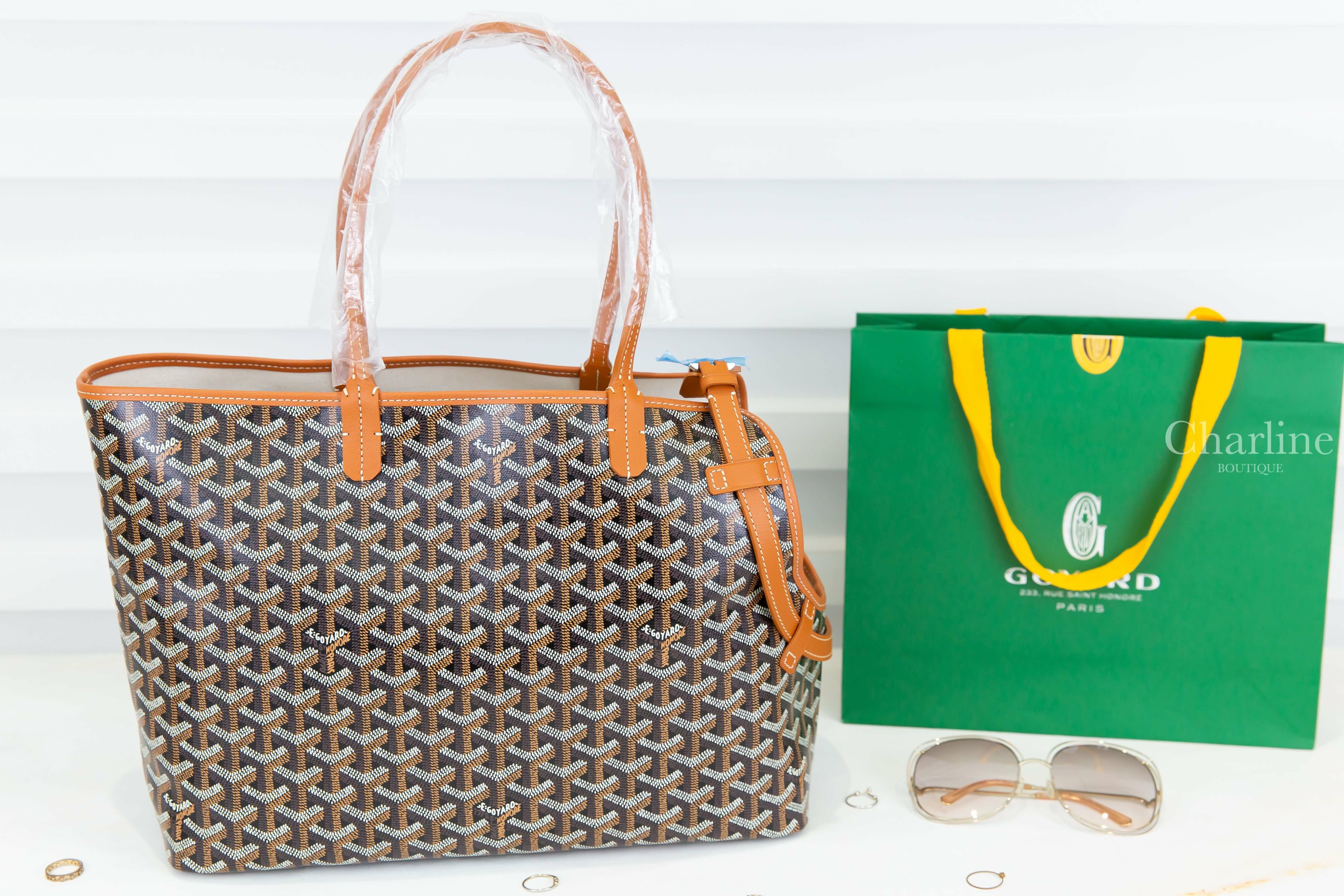 Goyard Chien Gris Bag 黑色拼咖啡色提把無拉鍊寵物托特包-Charline Boutique 精品代購