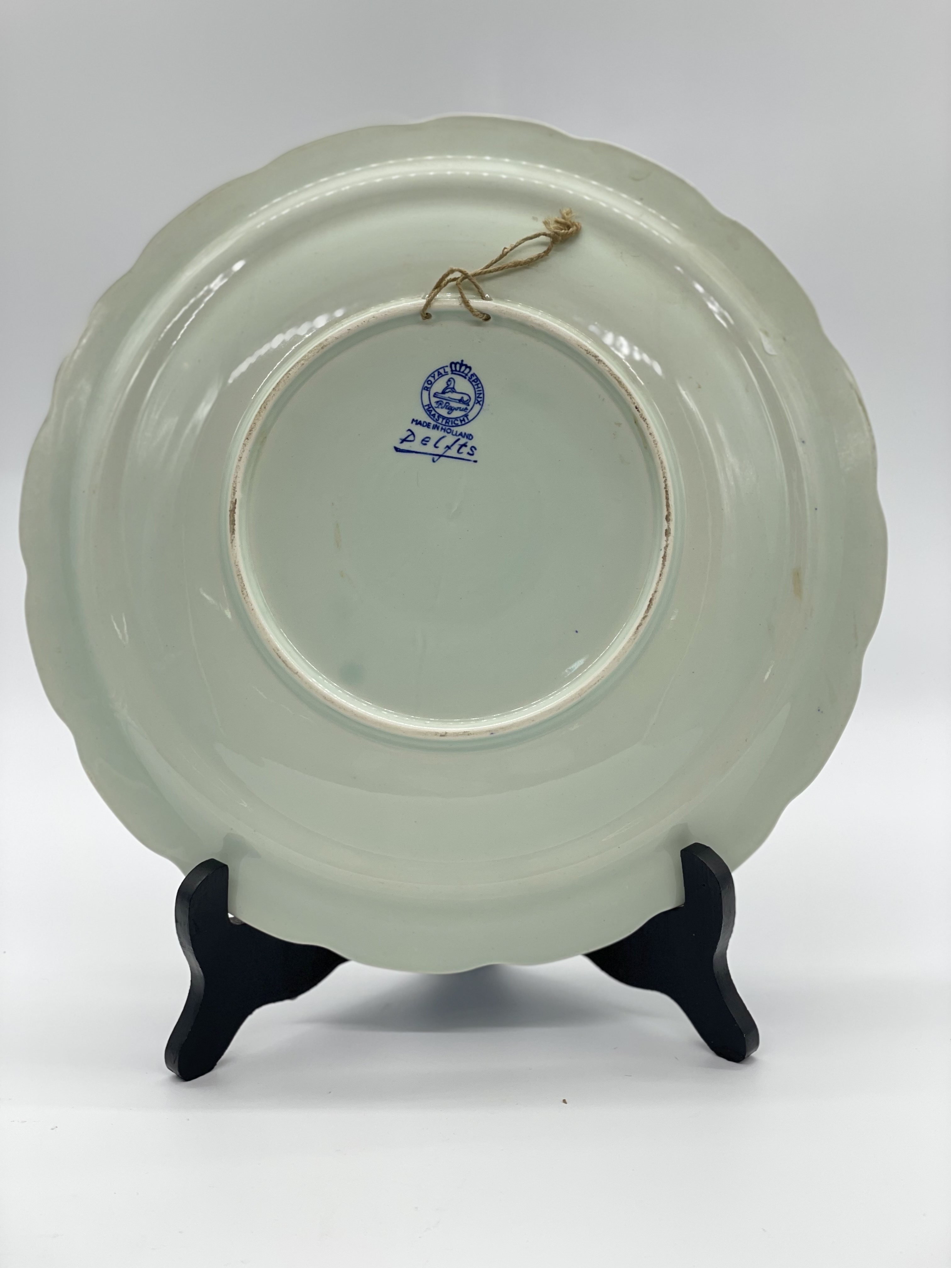 荷蘭Delfts Royal Sphinx Maastricht 碟直徑30.5厘米約1930年制#EA23-00252