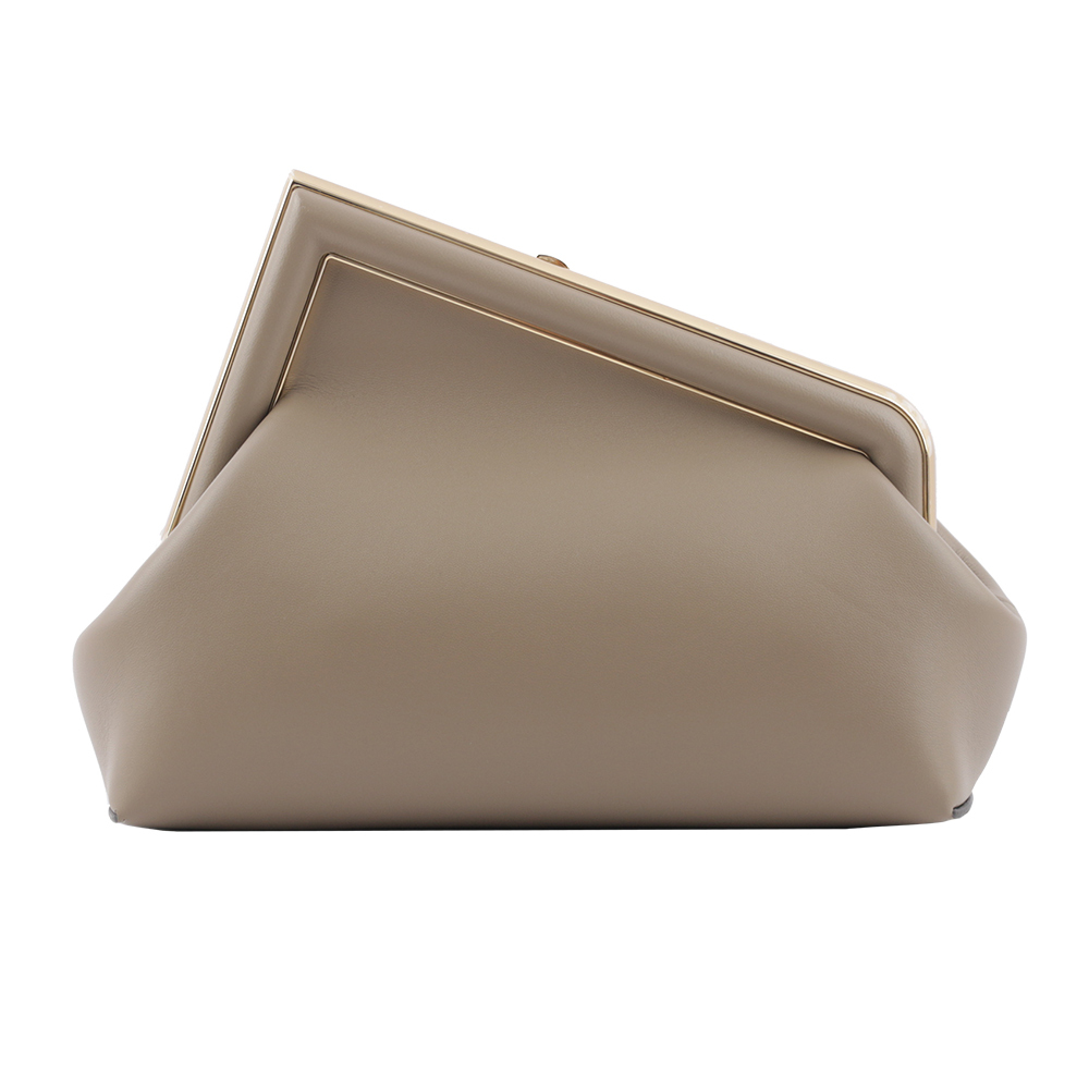 【FENDI】Fendi First 納帕皮革小款手拿包/斜背包(鴿子灰) 8BP129 ABVE F0E65