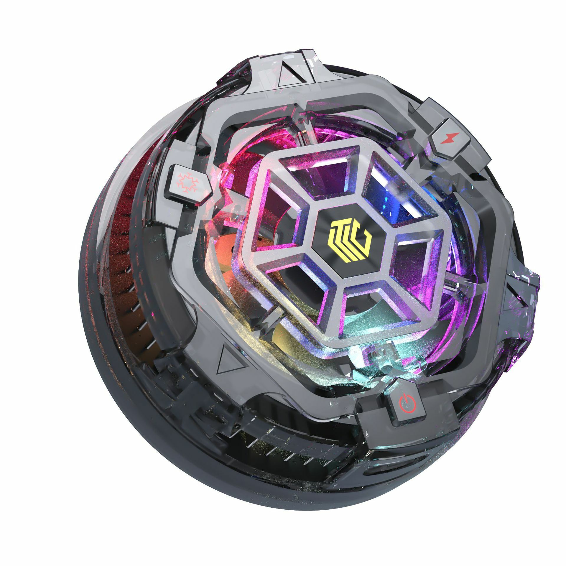 全新改版 2in1冰磁充//Magsafe磁吸無線充電＋半導體散熱 電競手遊必備【 可調燈光、可關閉燈光及充電、可調風速】