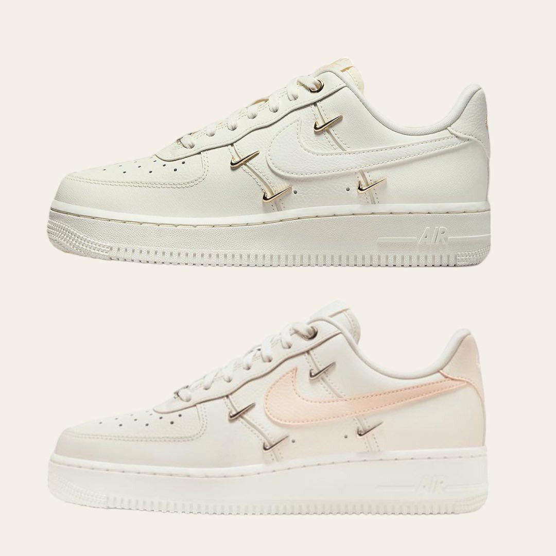 Nike Air Force 1 四勾金屬小勾泫雅櫻花粉米白金( FV8110-181 )