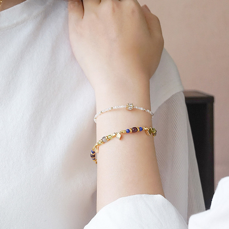 ｜桃花｜繡球花崇拜 – 月光石 – 手鍊