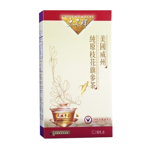 美國太子牌 原枝花旗參茶 (盒裝/6小包)