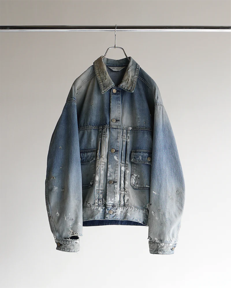 ANCELLM - CRASH DENIM JACKET type-2 / INDIGO