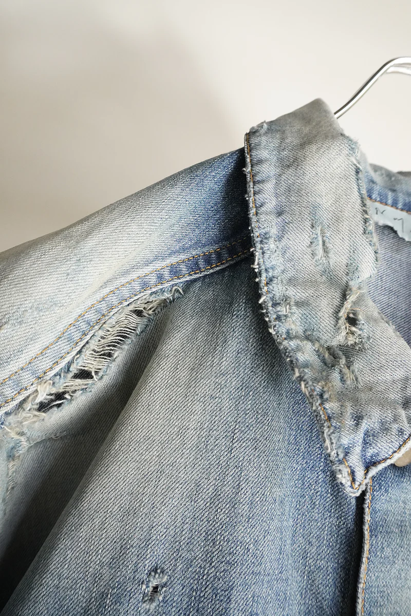 ANCELLM - CRASH DENIM JACKET type-2 / INDIGO