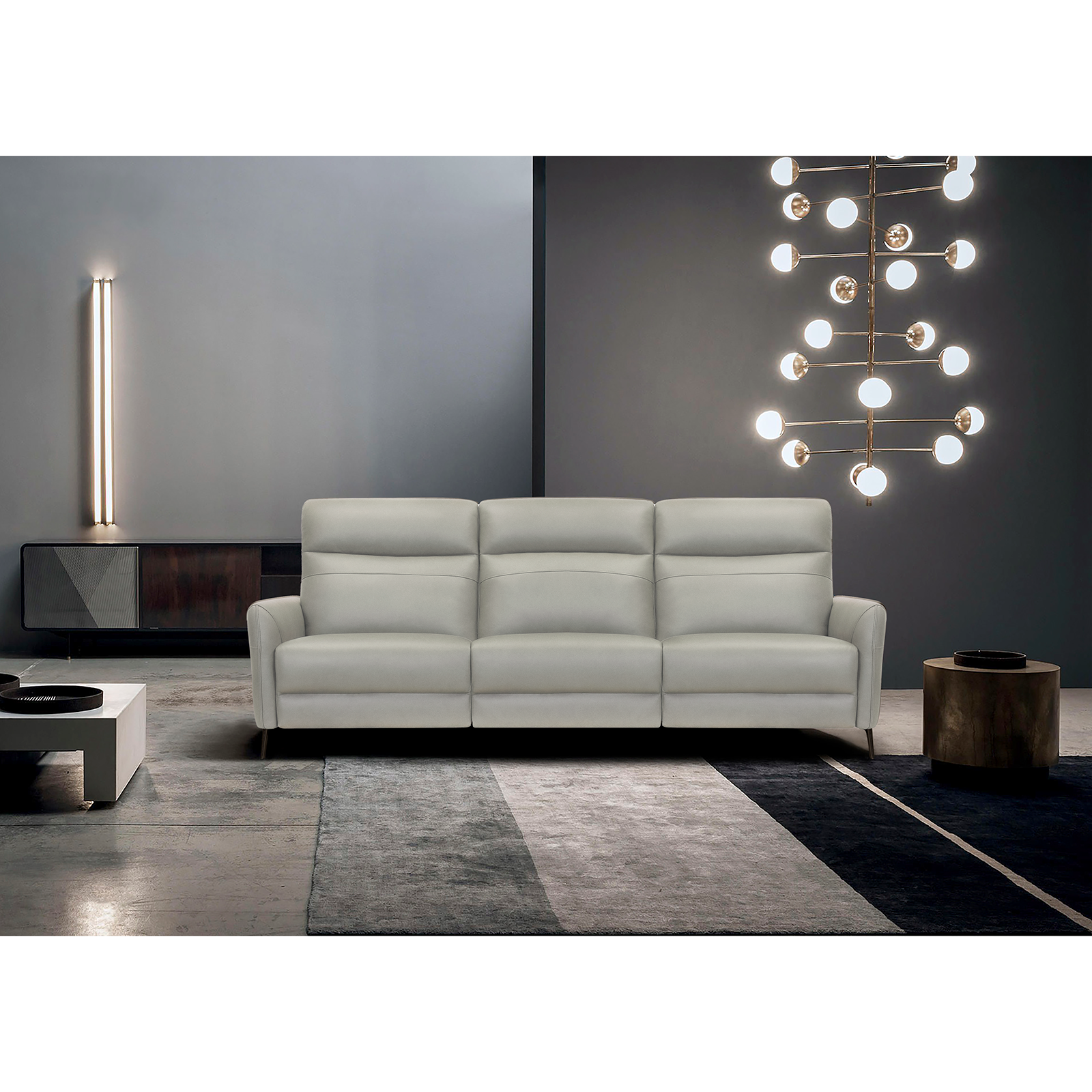 Violino 牛皮雙電動沙發 - 岩灰色〔SFV3430〕【電動沙發/真皮沙發/牛皮沙發】