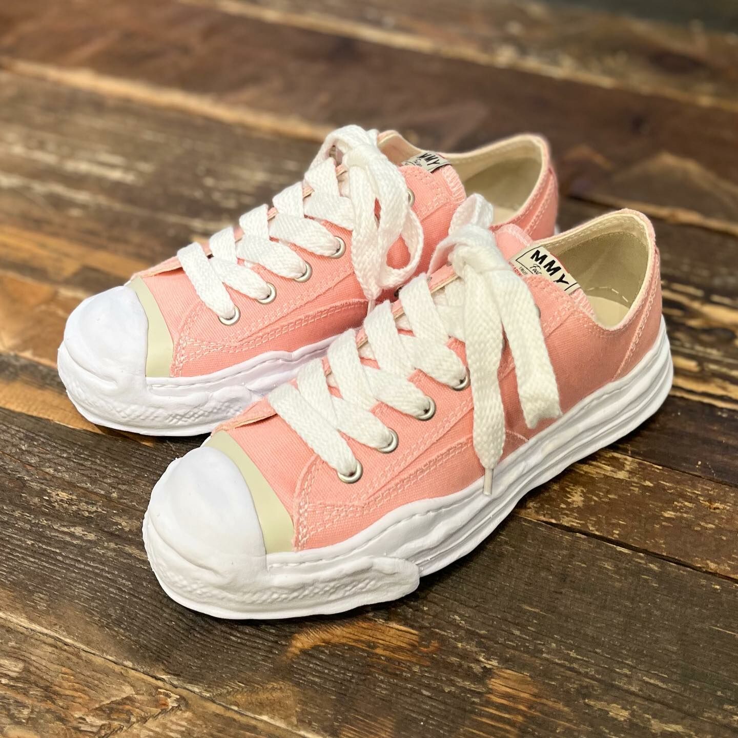 MAISON MIHARA YASUHIRO HANK 開口笑 低筒 溶解鞋 拼接 粉紅色 櫻花粉 現貨 MMY A05FW702