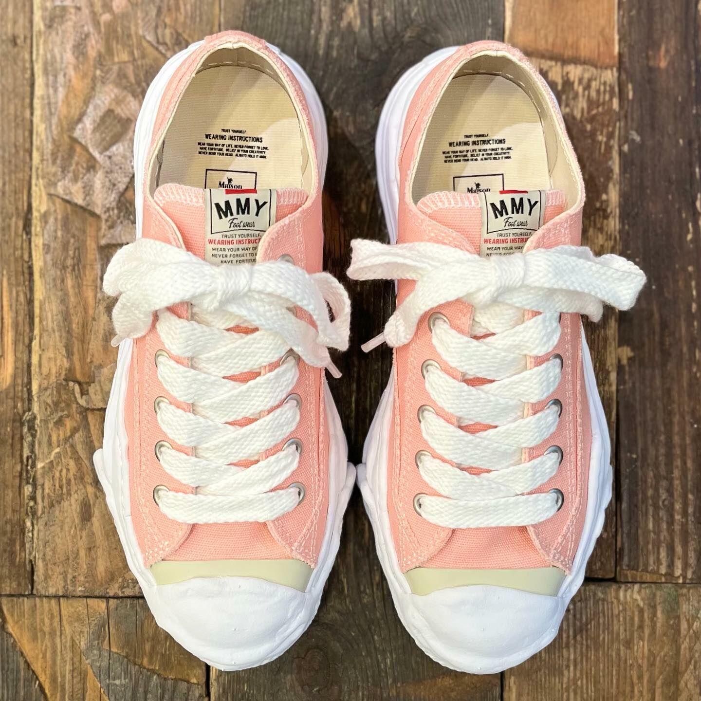 MAISON MIHARA YASUHIRO HANK 開口笑 低筒 溶解鞋 拼接 粉紅色 櫻花粉 現貨 MMY A05FW702