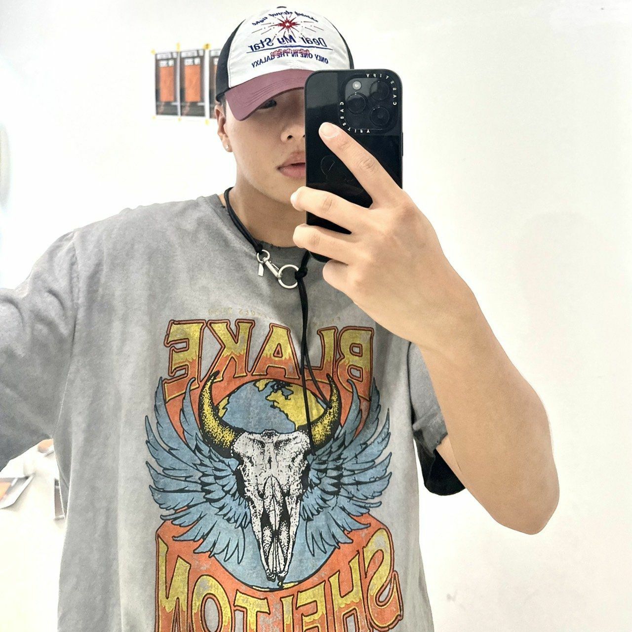 洗水英文字圖案短袖Tee BY ATTENTION-066T