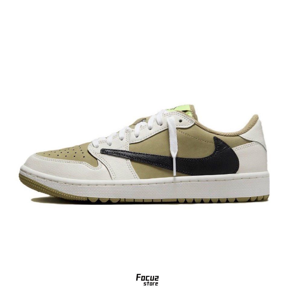 【Focus Store】預購 Travis Scott x Nike Air Jordan 1 Low Golf "Neutral Olive" 橄欖綠 高爾夫 倒鉤 FZ3124-200