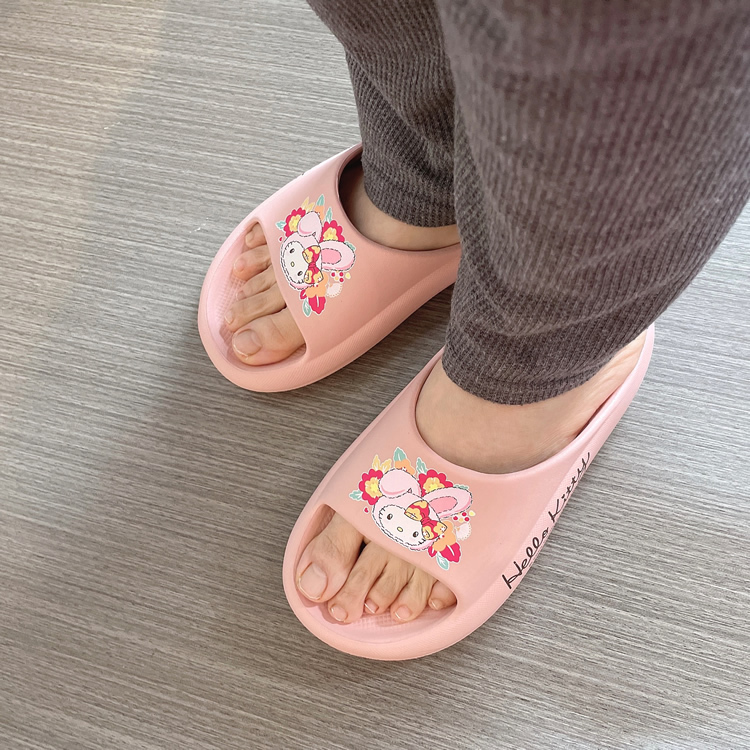 23002-KT Sanrio Hello Kitty Rabbit Thick Crust Waterproof Slipper #TW-AS23-922013 Pink