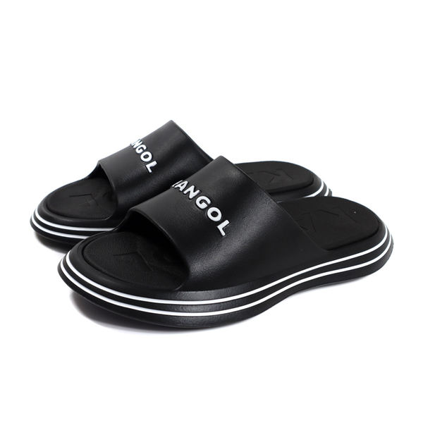 KANGOL 拖鞋 黑白 軟墊拖鞋 休閒 男女 6225162104