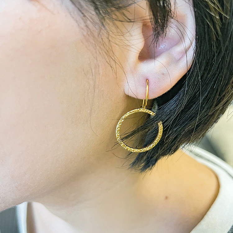 奧地利冶金TheCraftShop 月桂環 金 耳墜