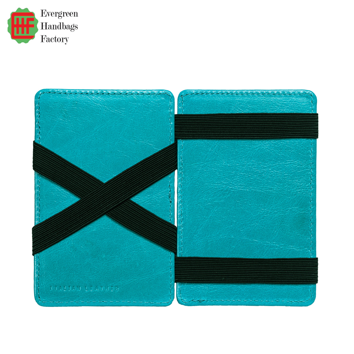 Pebble cow leather magic belt card holder