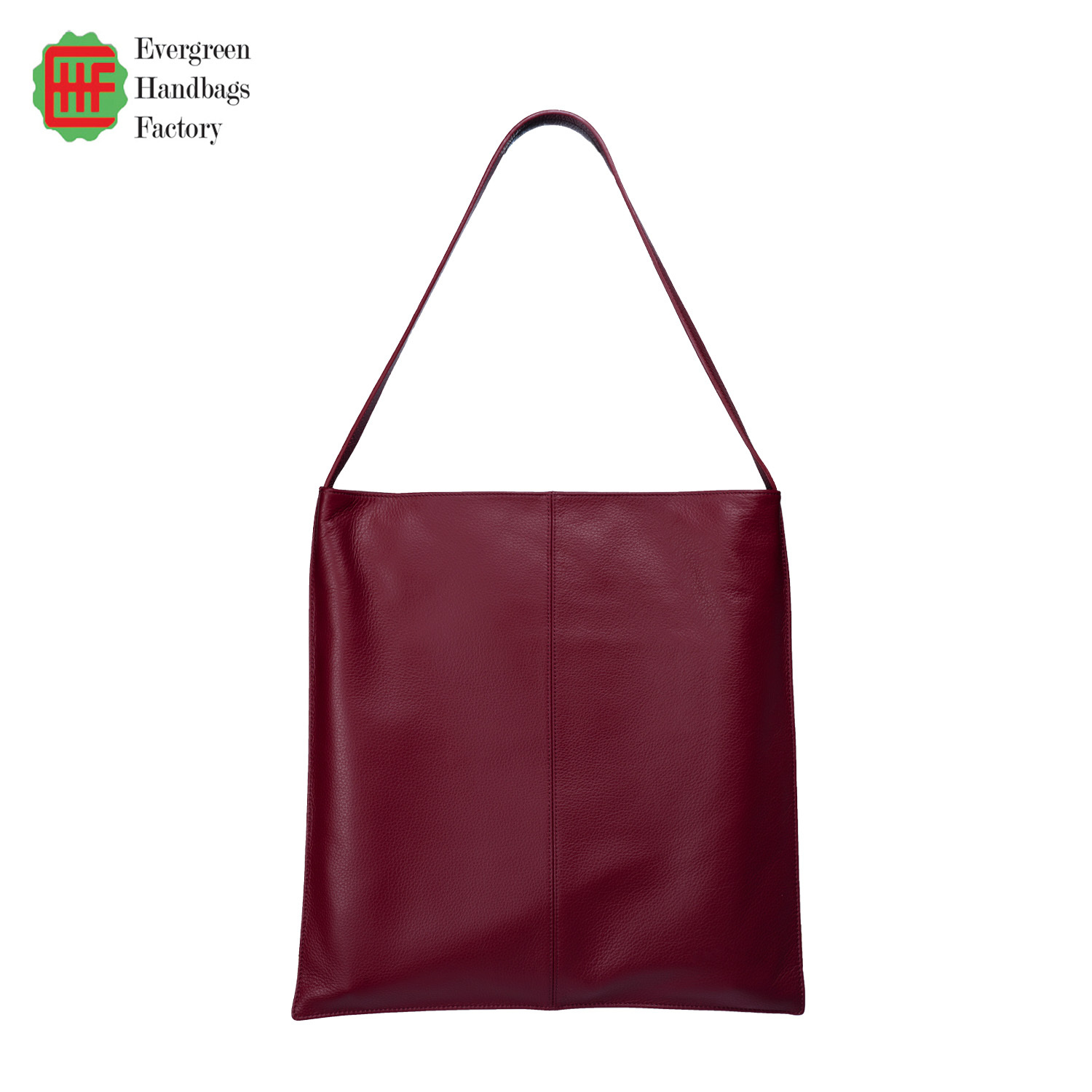 Slim Tote Bag in Pebble cow Leather