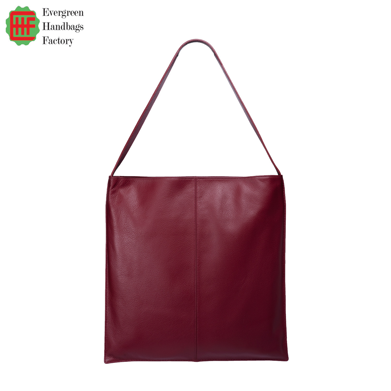 Slim Tote Bag in Pebble cow Leather