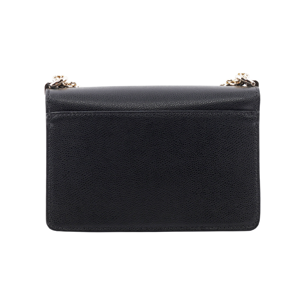 【FURLA】1927 拱門轉釦迷你翻蓋鏈帶二用包(黑色) BAFKACO ARE000 O6000