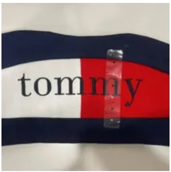[S] TOMMY HILFIGER FLAG BANDEAU TOP,NAVY, 76J4322-410 (STH522)