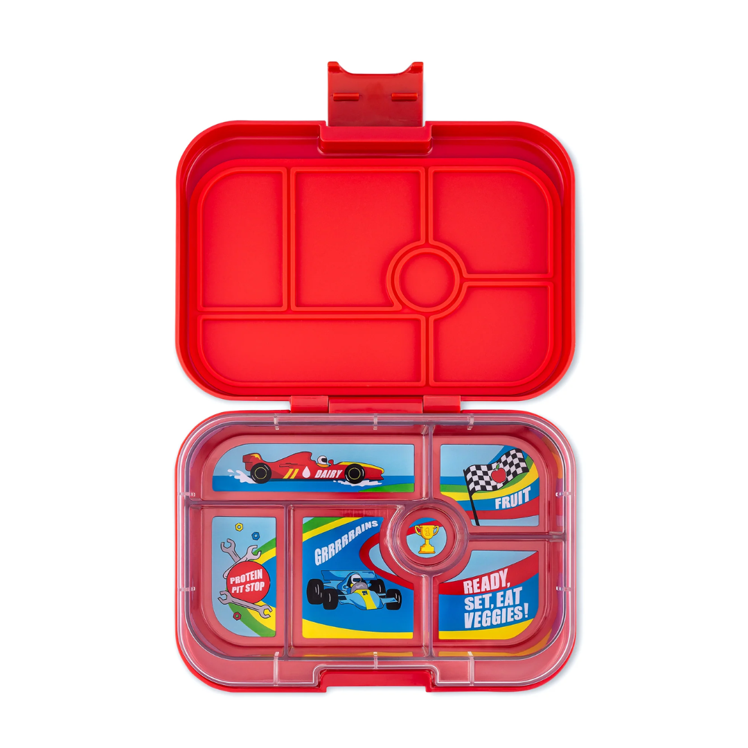 Yumbox Original 午餐盒 (6格) - Roar Red Race Cars