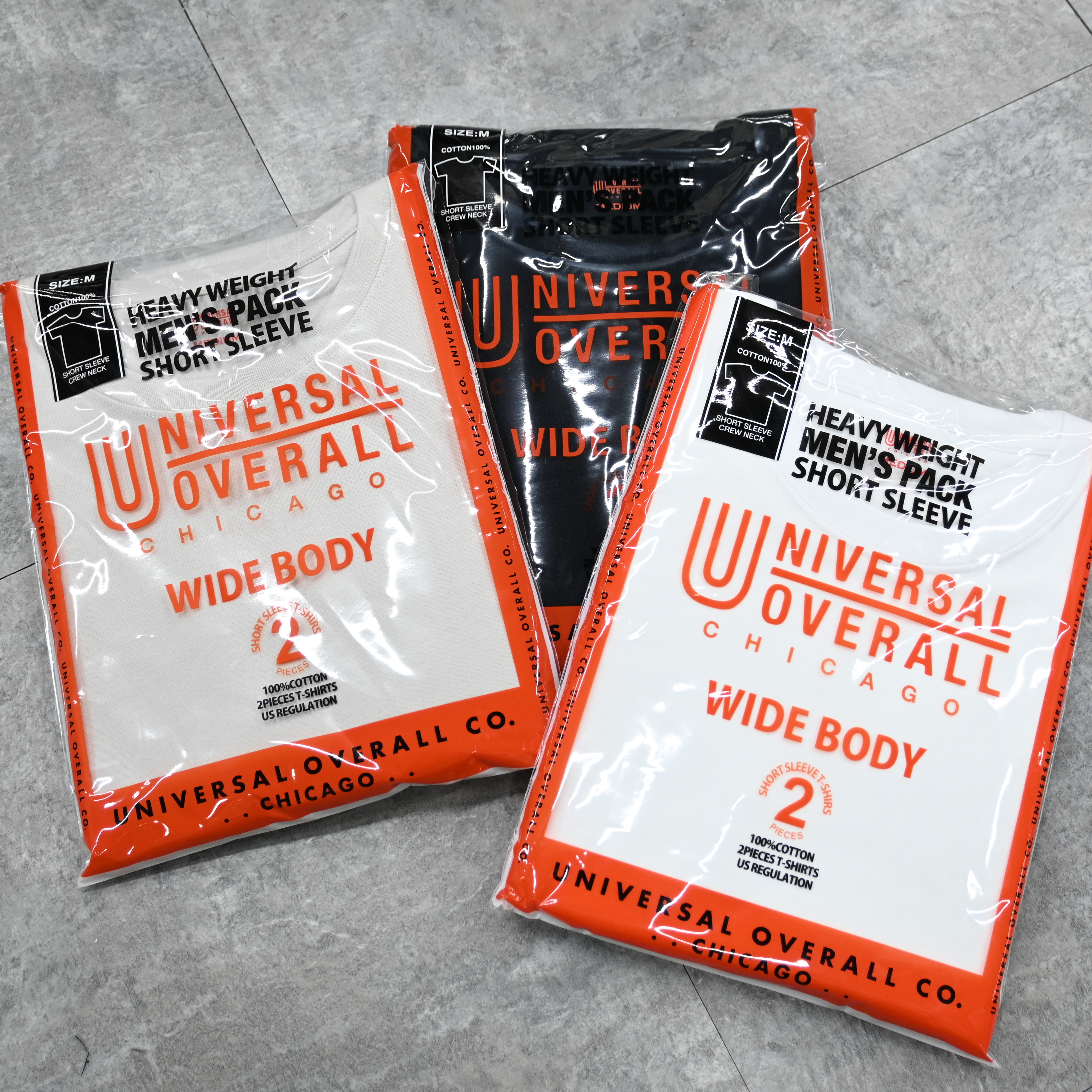 Universal Overall 2P Pack Wide Heavy Weight Short Tee