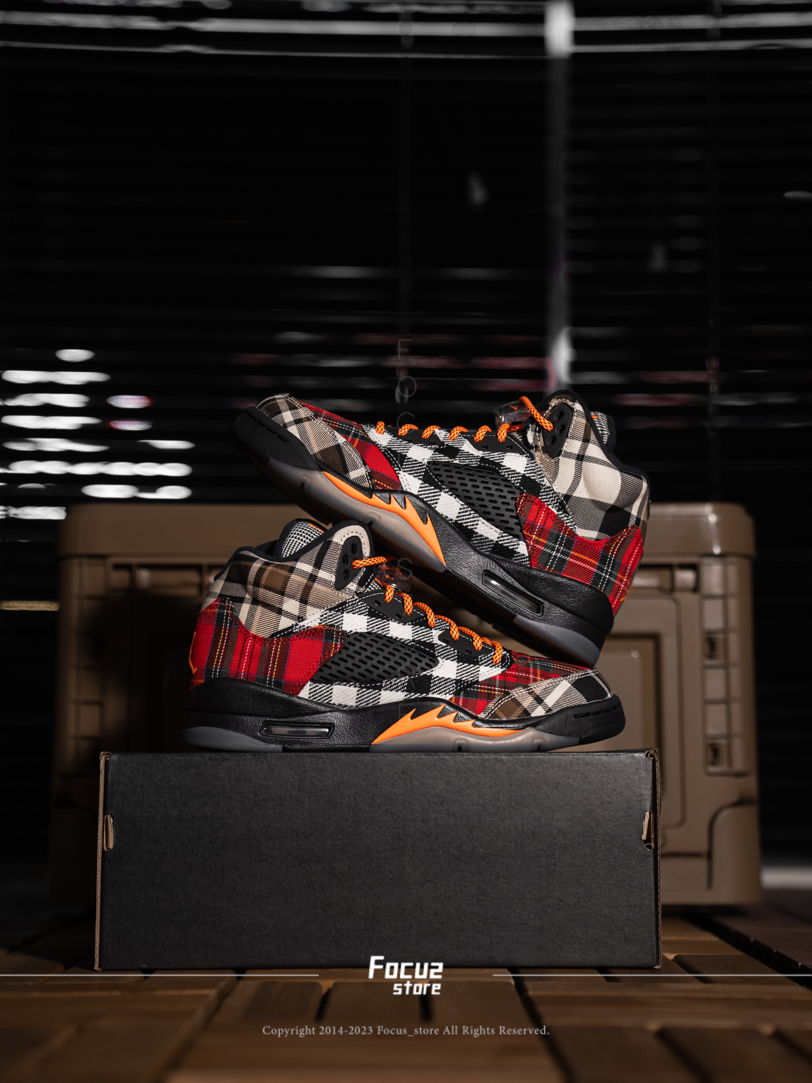 【Focus Store】現貨秒發 Nike Air Jordan 5 "Plaid" GS 蘇格蘭 黑白紅 FD4814-008