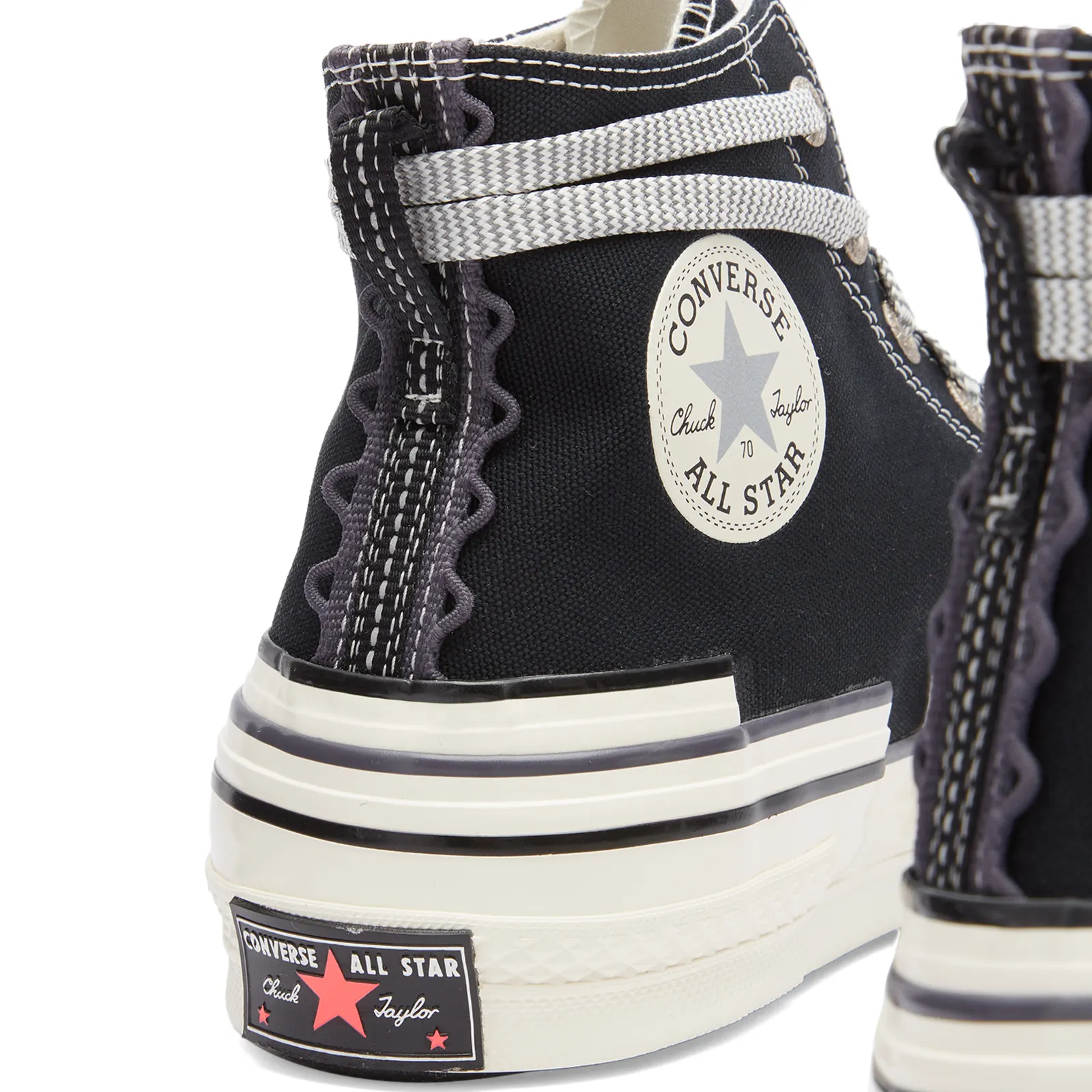 CONVERSE CHUCK 70 HACKED HEEL HI Black, Dark Moth Egret