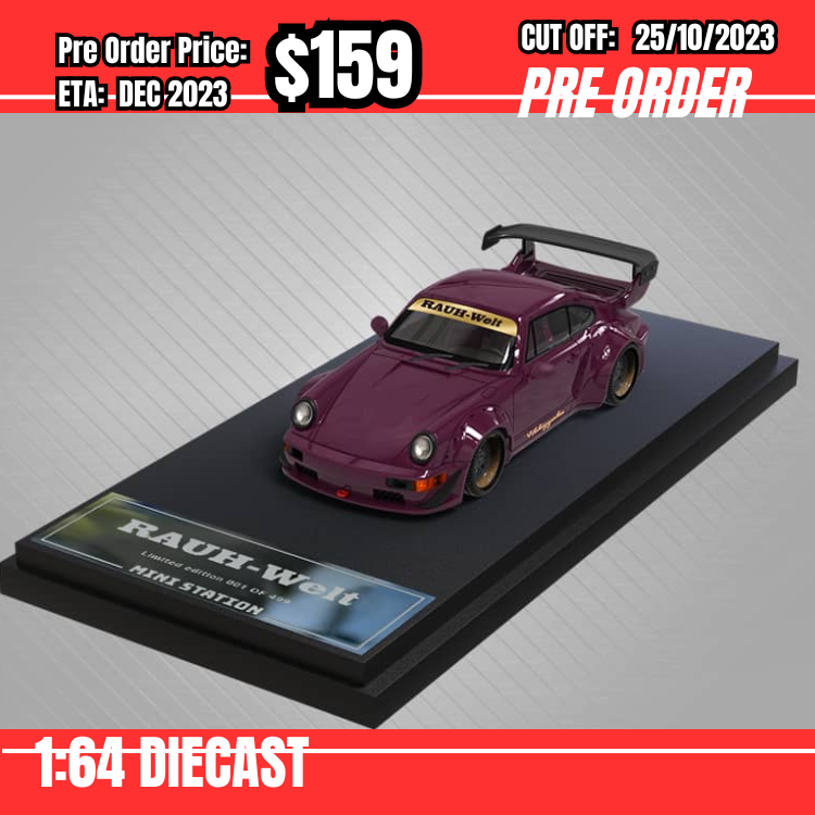 PO-$159 * Time Micro *1:64 Rauh-Welt RWB964 GT Hekigyoku Purple 普通版 [OD19/10]