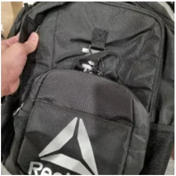 [S] REEBOK RKBT3B0167WM ARDEN BACKPACK WITH LUNCH BOX,BLACK, 843275128044 (SRB11)