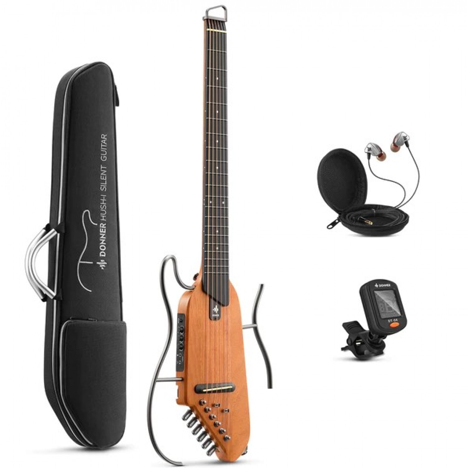 Donner Donnerdeal HUSH-I Maple-Natural Silent Guitar 靜音吉他 桃花心木色 — 三峽吉他 / Bass｜YA! 玩音樂