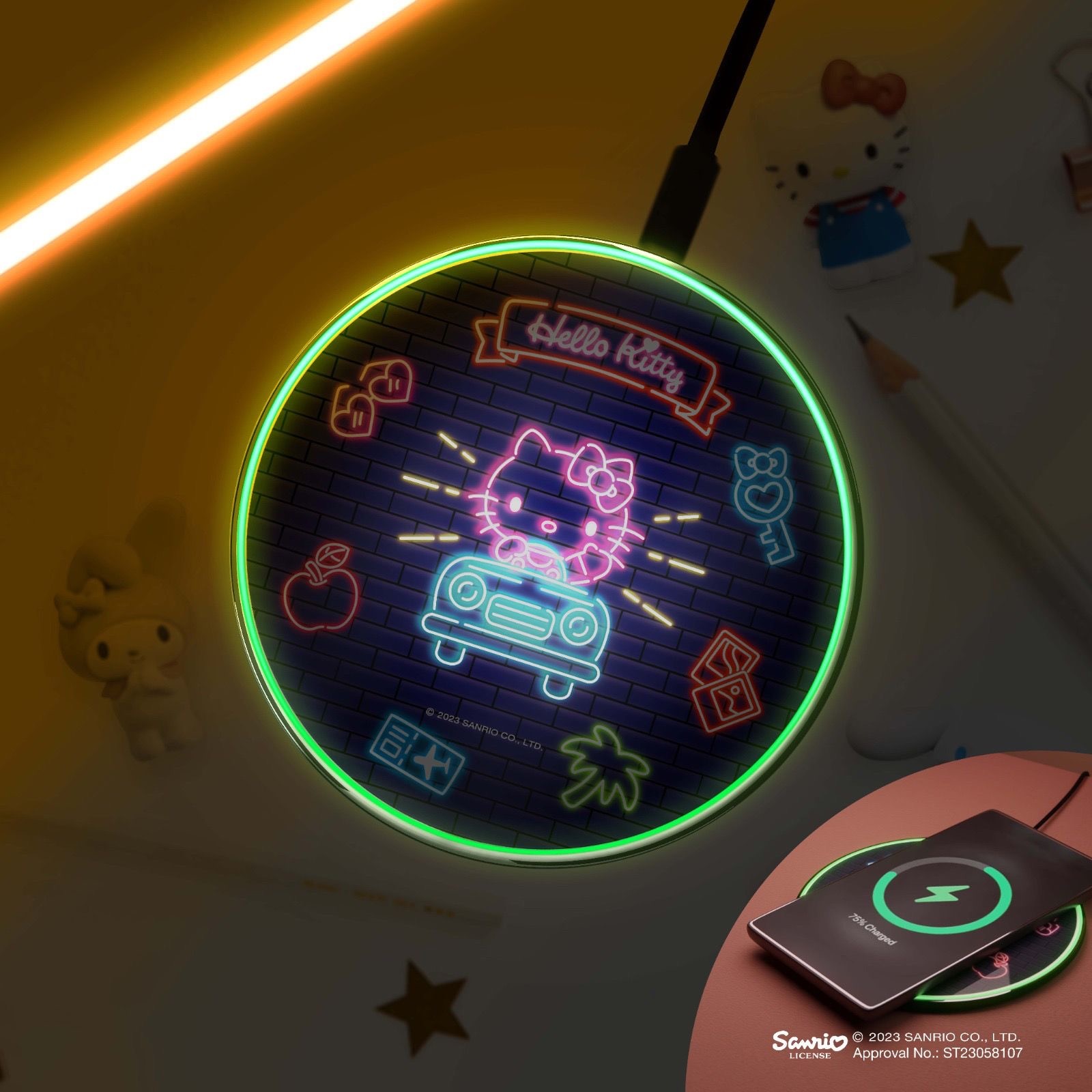 SANRIO 10W快充無線充電板