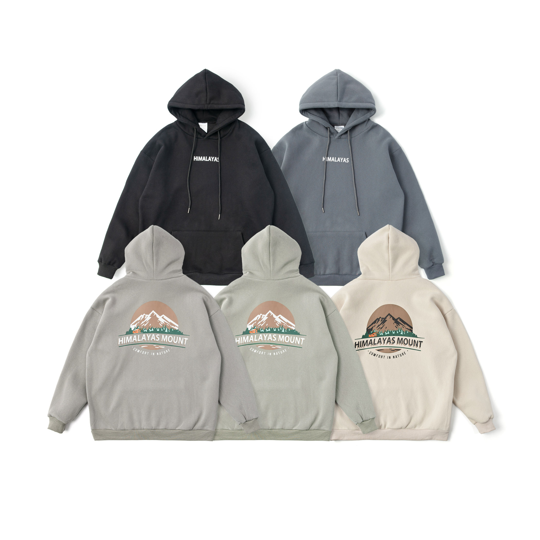 HIMALAYAS山脈 內刷毛 喜馬拉雅山 連帽T恤