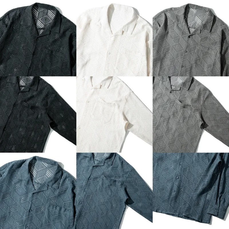 AGILITY Pointelle-Knit LS Shirt 菱格簍空 長袖襯衫 [O-PS09]