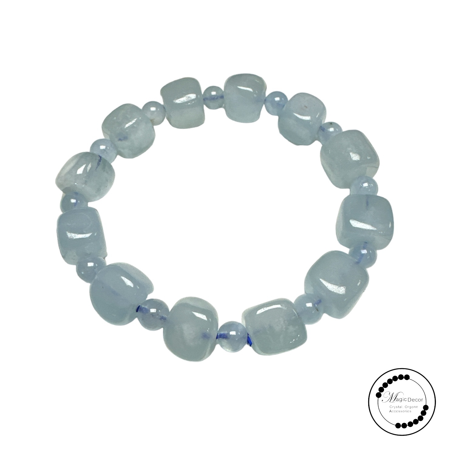 231207-a5 冰種海藍寶方塊原石手串