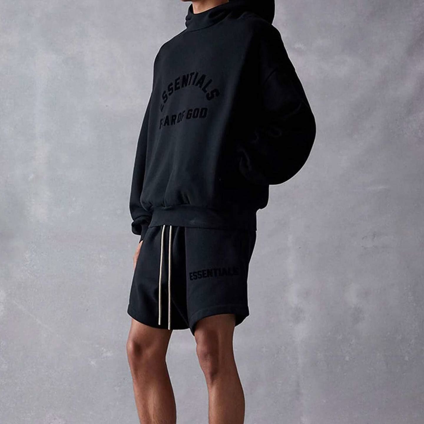 Essentials Fear of God 暗黑 重磅刷毛帽tee
