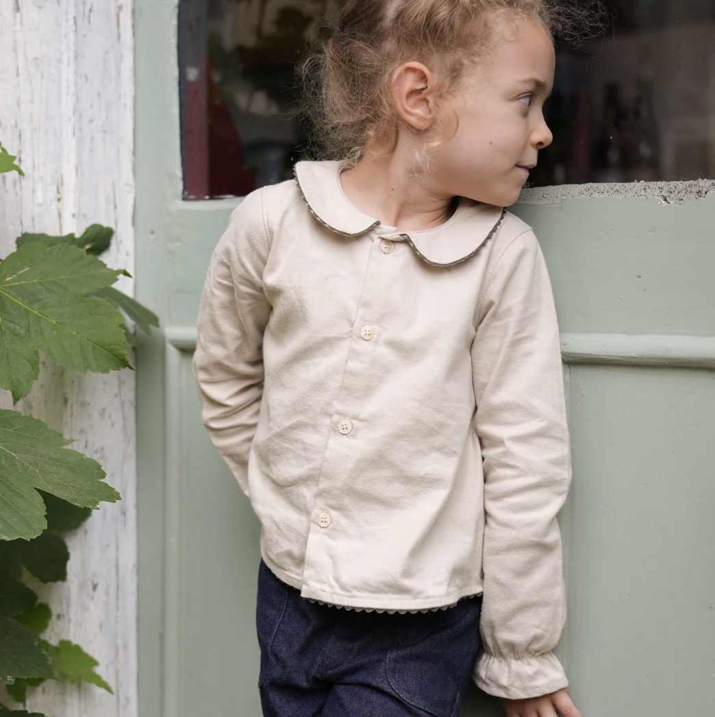 トップス LOIR paris  Shirt Paola 24M LOIR Paris - 有機棉奶油棉質法蘭絨襯衫Shirt Paola - Twill Milk