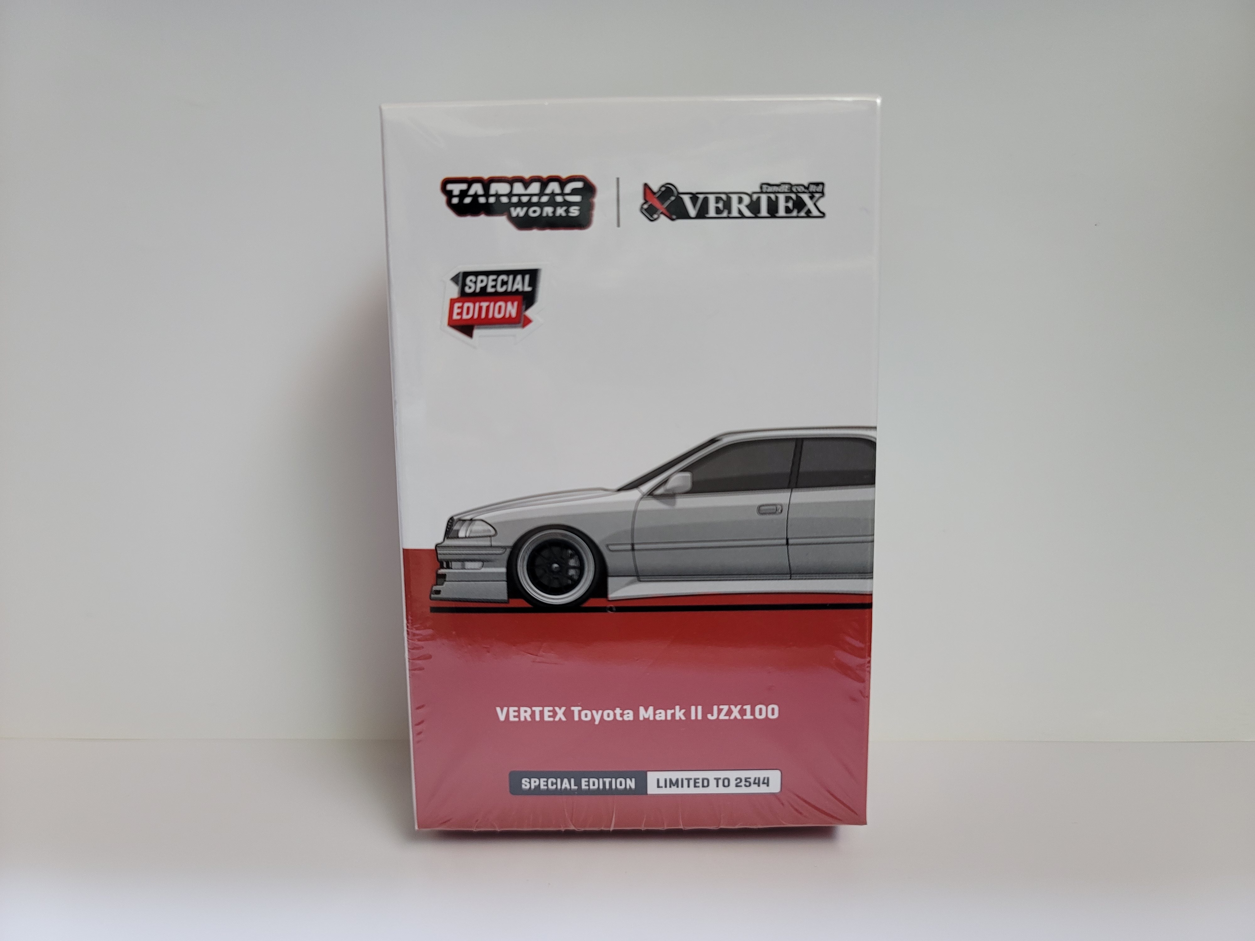 1/64 VERTEX Toyota Mark Ⅱ JZX100 silver 1/64 Tarmac Works Vertex Toyota Mark II JZX100 Silver