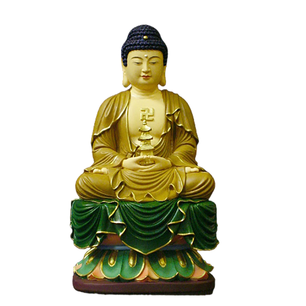 藥師佛{咖啡色袈裟手持寶塔}21公分【十方】111319