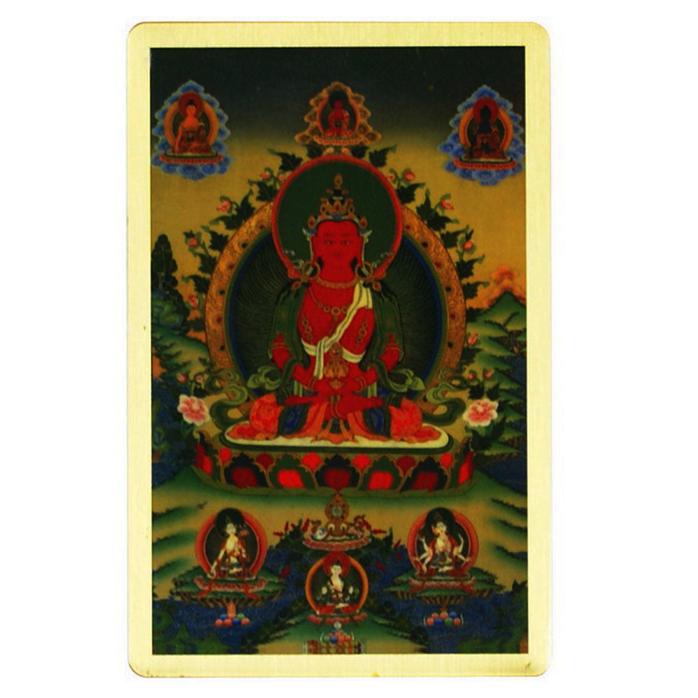 長壽佛彩繪{銅片}小卡【十方】110610