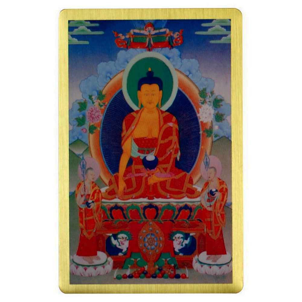 釋迦牟尼佛 彩繪{銅片}小卡【十方】110608