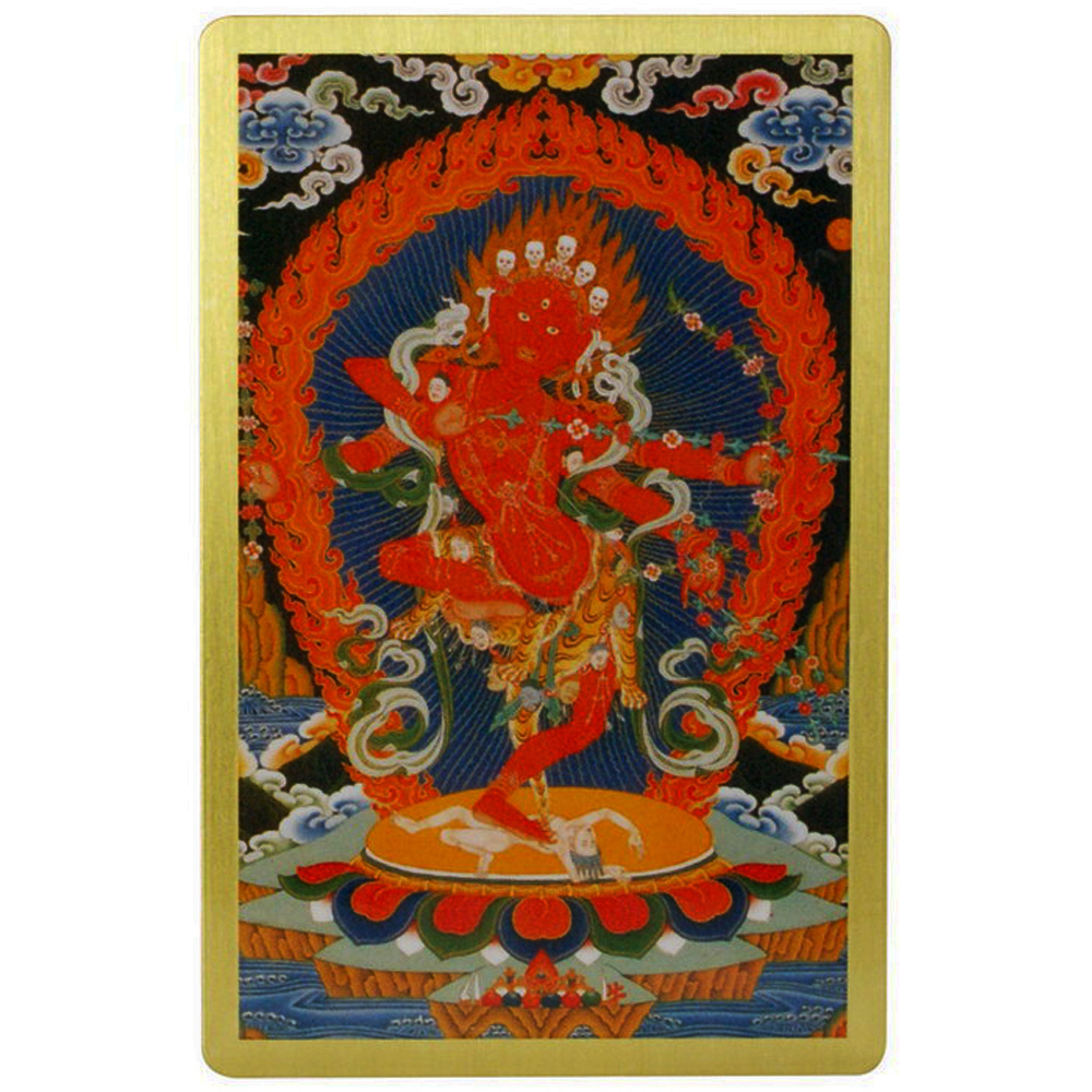 咕魯咕咧{作明佛母}彩繪{銅片}小卡【十方】117685