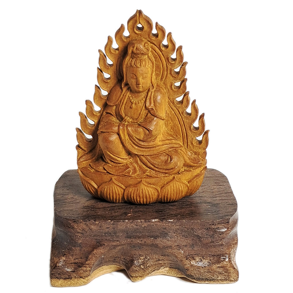 觀音菩薩{老山檀}木雕精品6公分【十方】120274