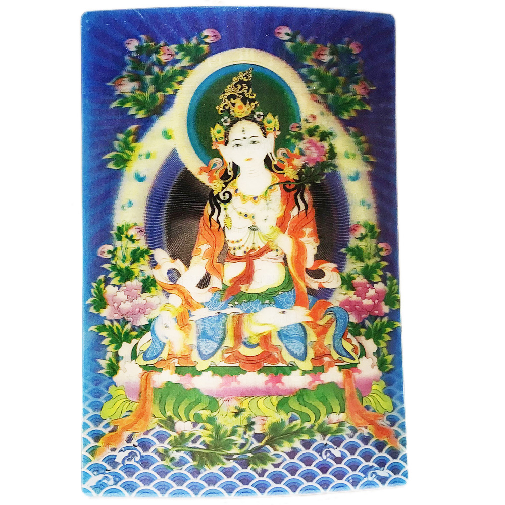 白度母3D立體法照11*16公分【十方】121402