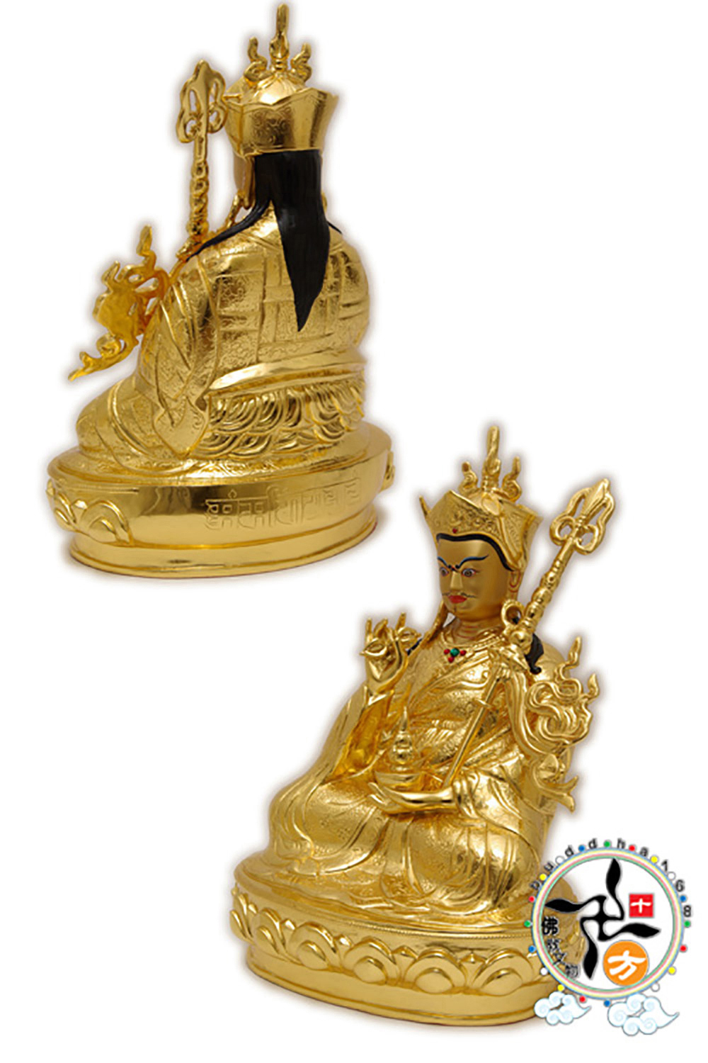 蓮花生大士{銅按金}高32公分【十方】123315