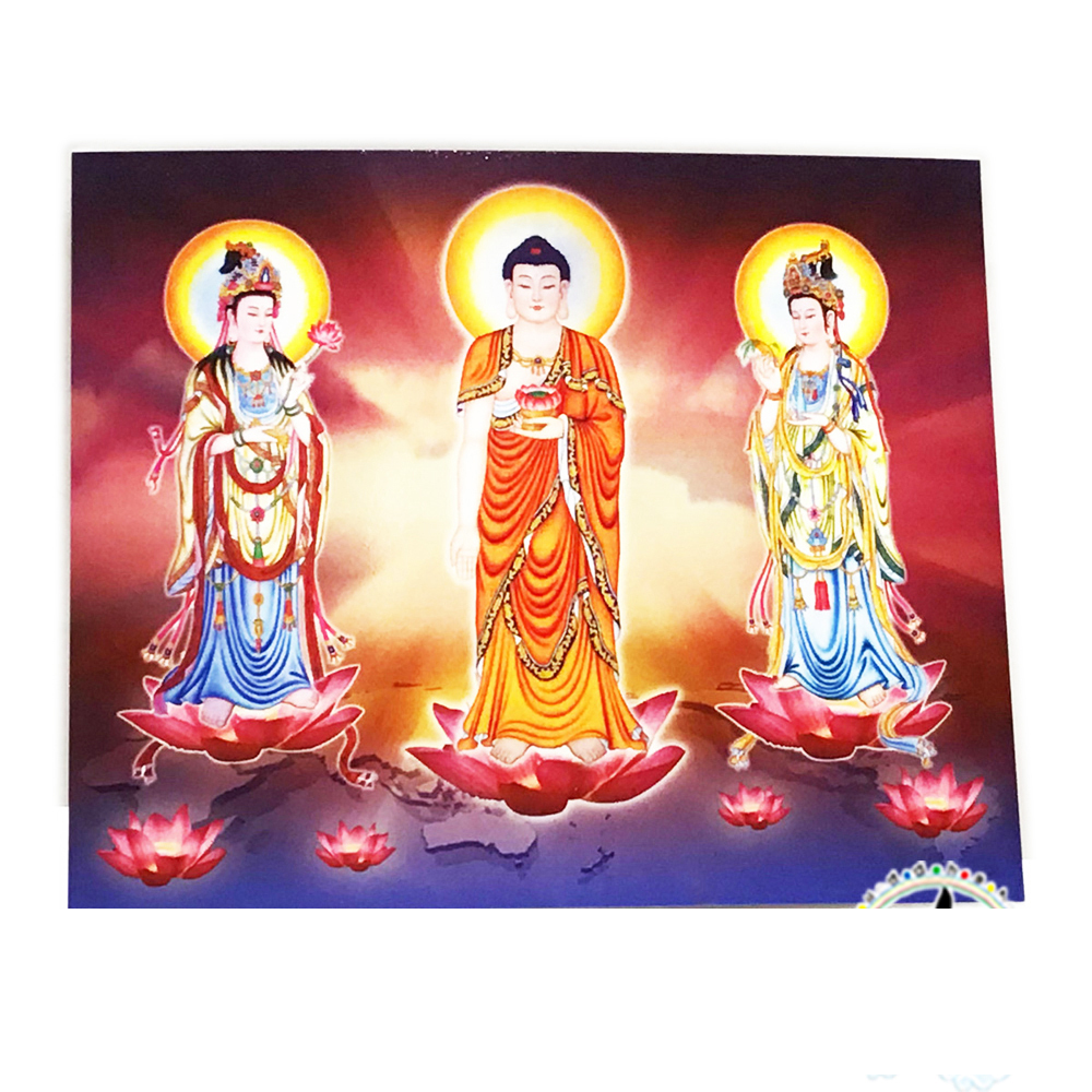 西方三聖VZ3L厚佛卡1張L 11*9公分【十方】121838