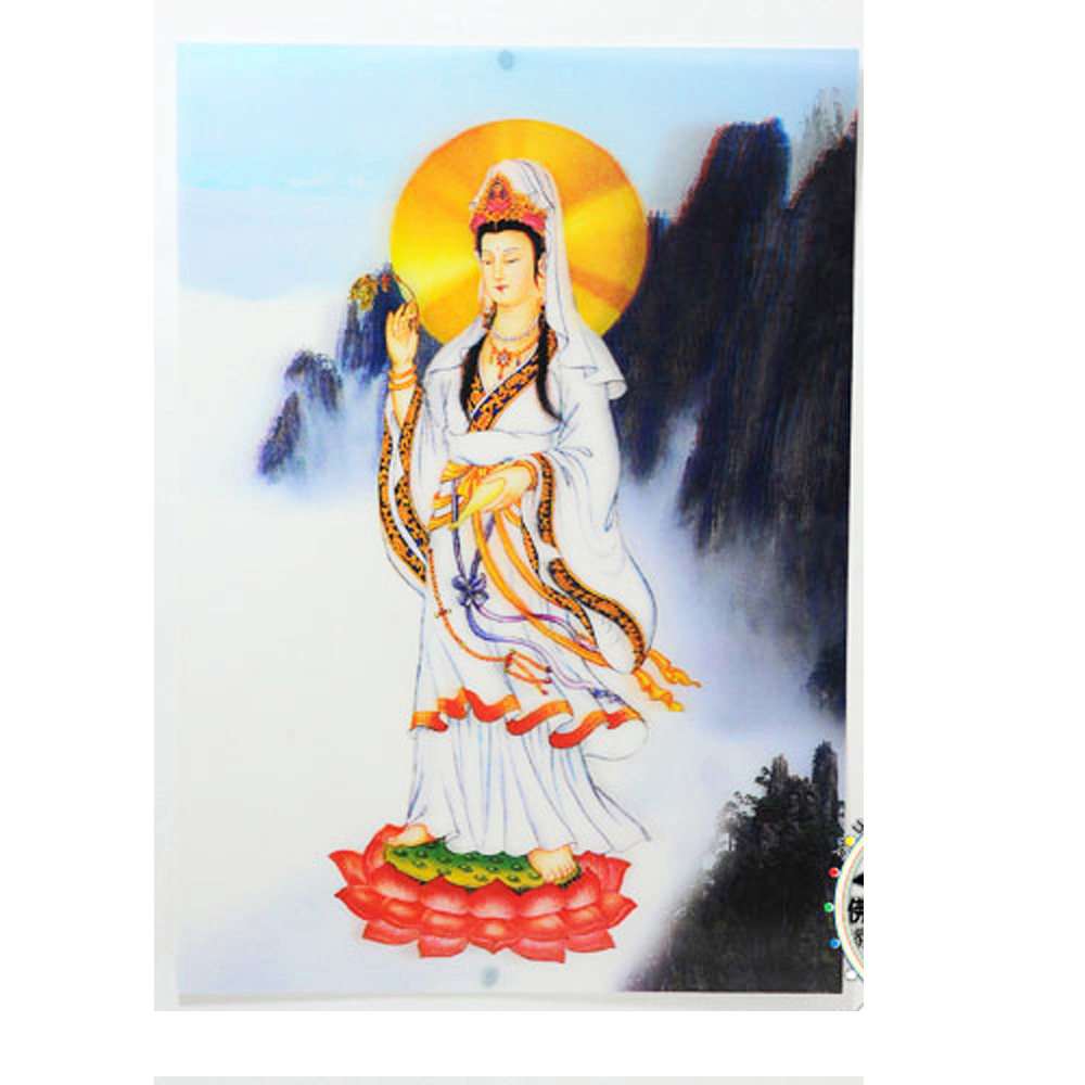 白衣觀音3D立體法照A24X34公分【十方】128448