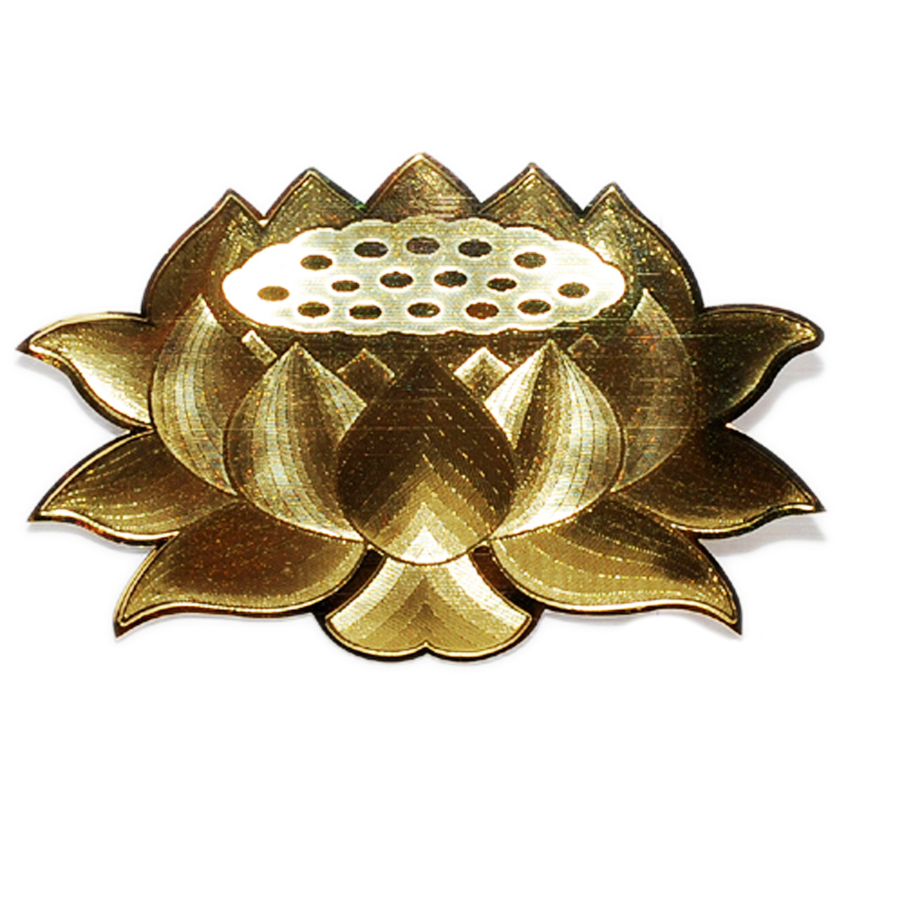 雷射金1朵金蓮花貼紙【十方】131931